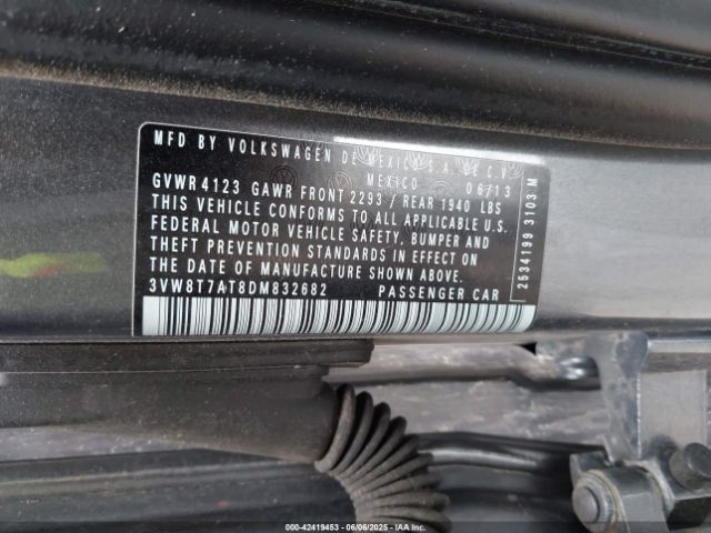 2013 VOLKSWAGEN BEETLE 3VW8T7AT8DM832682 Photo 8
