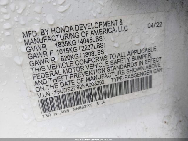 2022 ACURA ILX 19UDE2F82NA008292 Photo 8