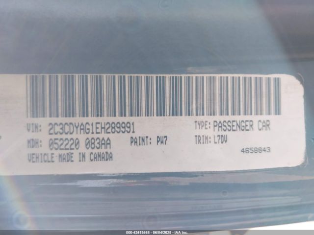 2C3CDYAG1EH289991 Dodge Challenger Sxt