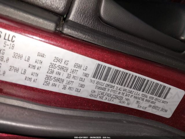 2018 JEEP GRAND CHEROKEE 1C4RJFAGXJC394223 Photo 8