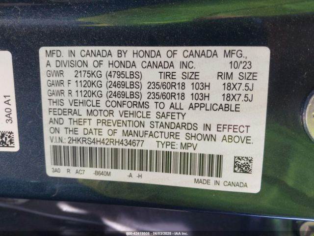2024 HONDA CR-V 2HKRS4H42RH434677 Photo 8
