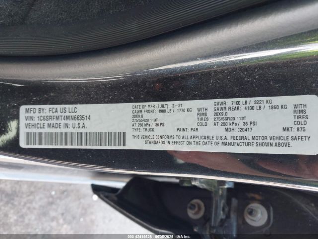 2021 RAM 1500 1C6SRFMT4MN663514 Photo 8