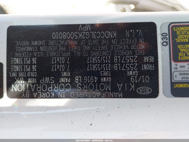 KNDCC3LG2K5008010 KIA Niro
