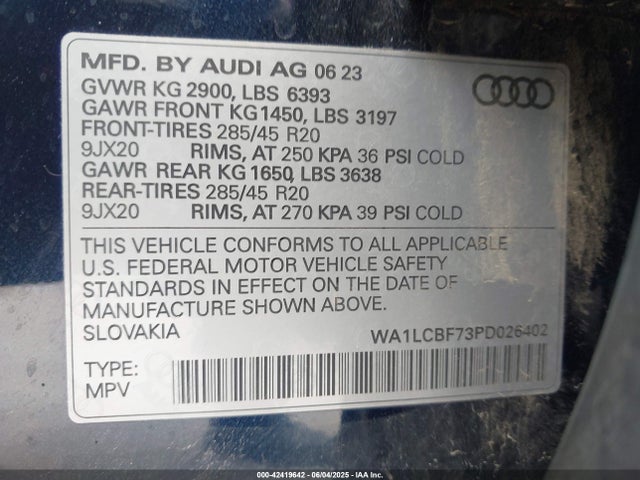 2023 AUDI Q7 WA1LCBF73PD026402 Photo 8