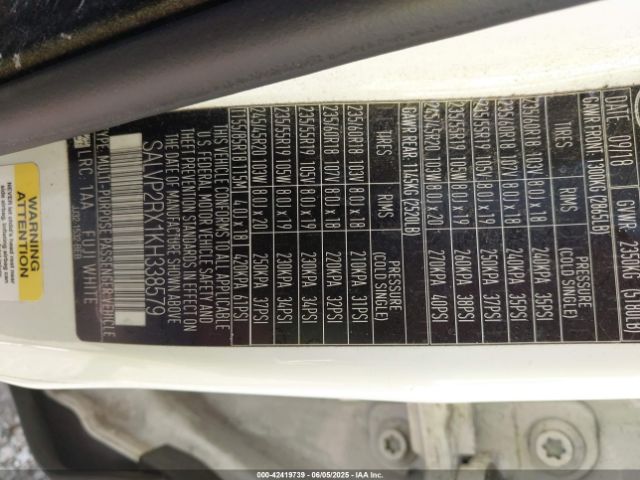 2019 LAND ROVER RANGE ROVER EVOQUE SALVP2RX1KH338579 Photo 8