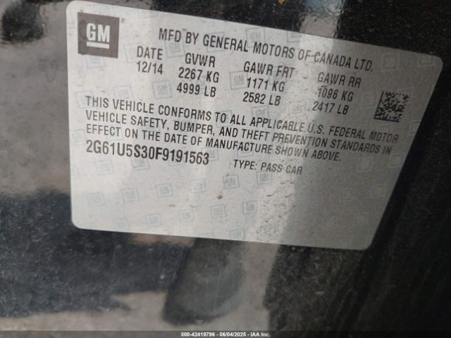 2G61U5S30F9191563 Cadillac Xts W20 Livery Package