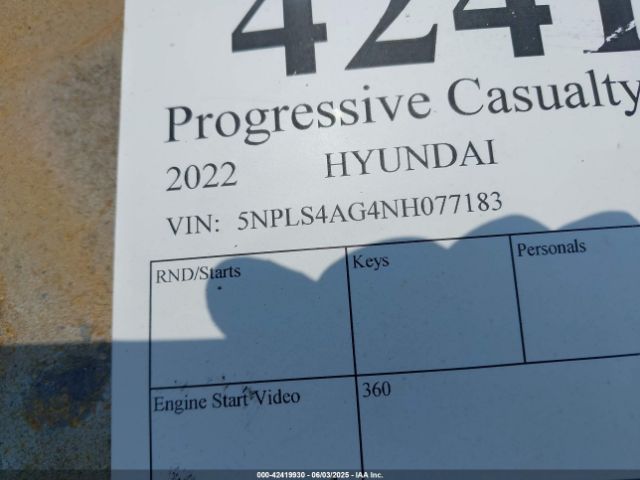 2022 HYUNDAI ELANTRA 5NPLS4AG4NH077183 Photo 8