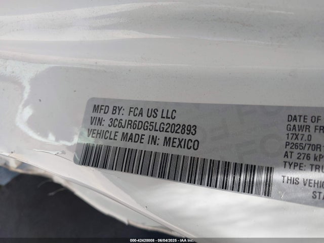 3C6JR6DG5LG202893 RAM 1500