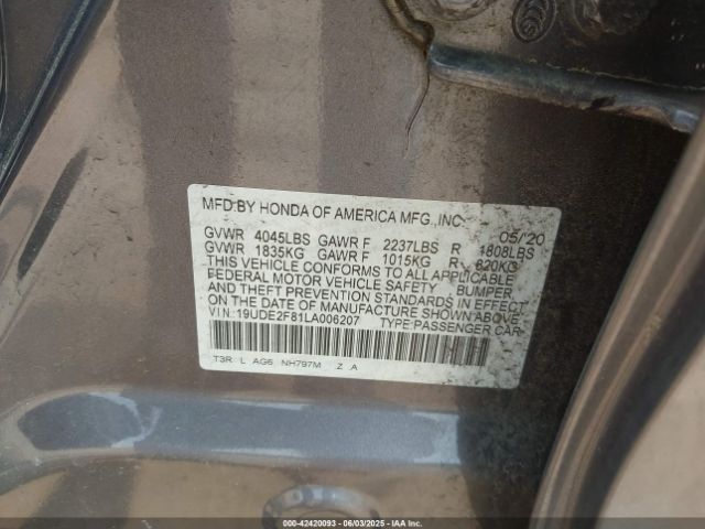2020 ACURA ILX 19UDE2F81LA006207 Photo 8