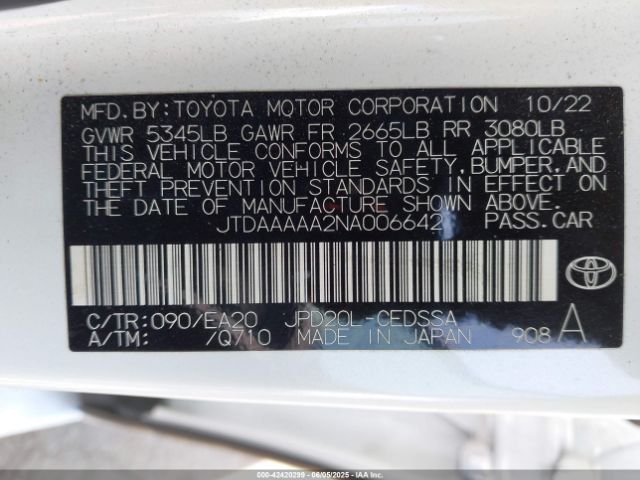2022 TOYOTA MIRAI JTDAAAAA2NA006642 Photo 8