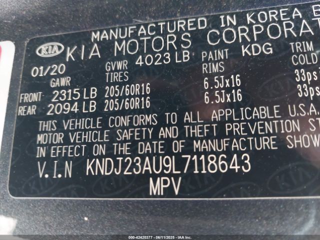 2020 KIA SOUL KNDJ23AU9L7118643 Photo 8