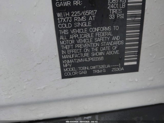 KNMAT2MV4JP611168 Nissan Rogue