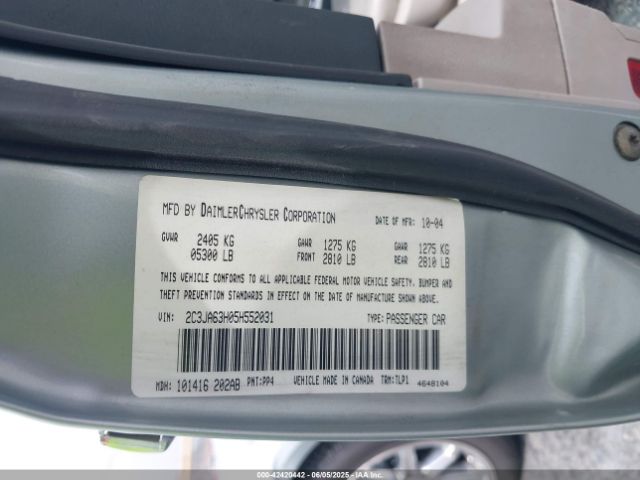 2005 CHRYSLER 300C 2C3JA63H05H552031 Photo 8