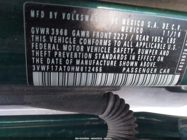 2017 VOLKSWAGEN BEETLE 3VWF17AT0HM612455 Photo 8