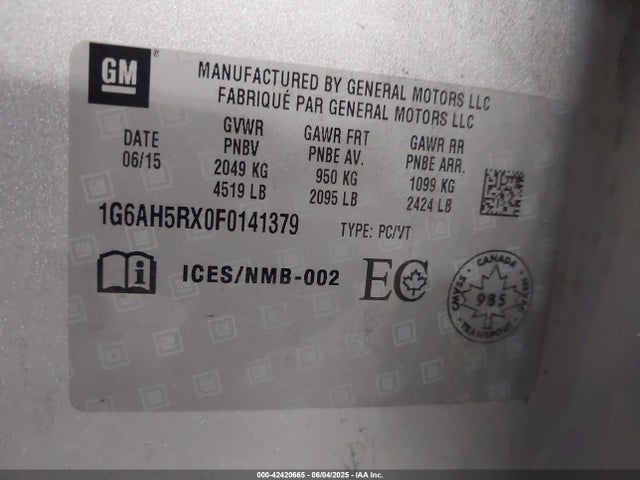 2015 CADILLAC ATS 1G6AH5RX0F0141379 Photo 8