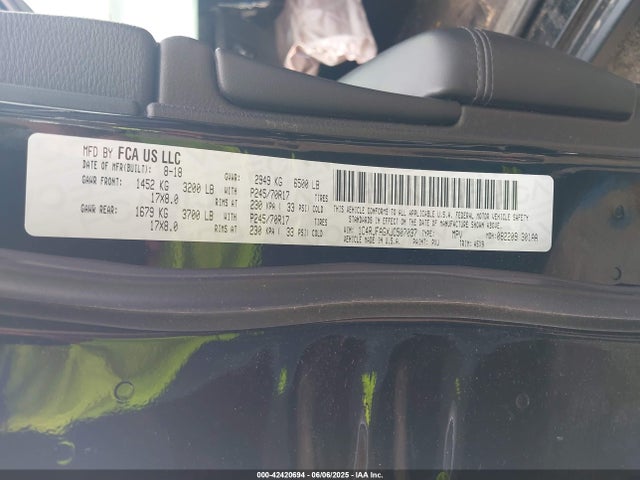 1C4RJFAGXJC507037 Jeep 2018
