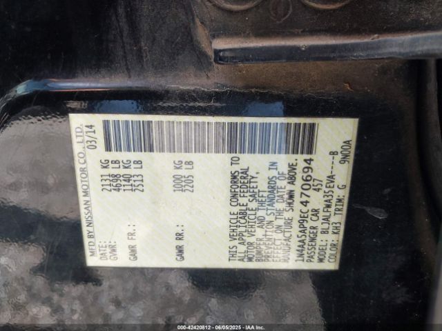 1N4AA5AP9EC470694 Nissan 2014