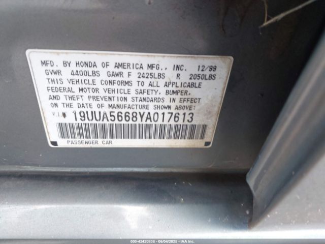 2000 ACURA TL 19UUA5668YA017613 Photo 8