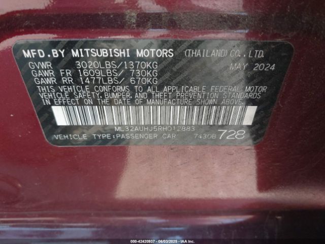 2024 MITSUBISHI MIRAGE ML32AUHJ5RH012883 Photo 8