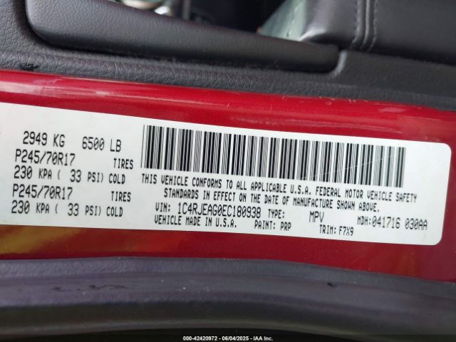 2014 JEEP GRAND CHEROKEE 1C4RJEAG0EC180938 Photo 8