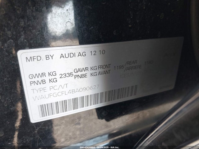 2011 AUDI S4 WAUFGCFL4BA090627 Photo 8