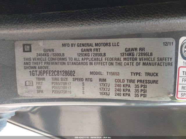 2012 GMC CANYON 1GTJ6PFE2C8128602 Photo 8