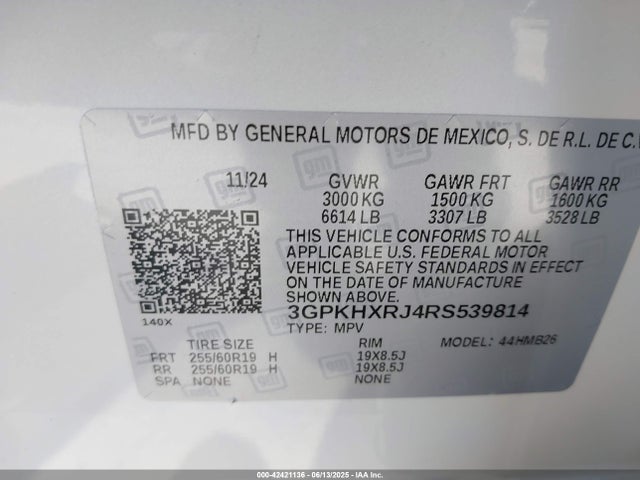3GPKHXRJ4RS539814 Honda Prologue
