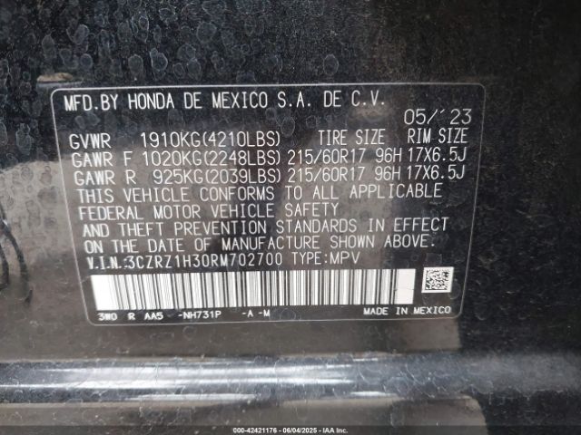 2024 HONDA HR-V 3CZRZ1H30RM702700 Photo 8