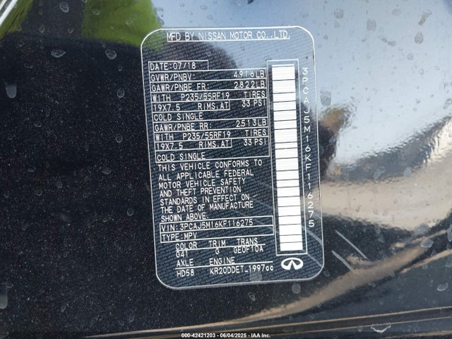 Infiniti 2019 2019 3PCAJ5M16KF116275 Image 9
