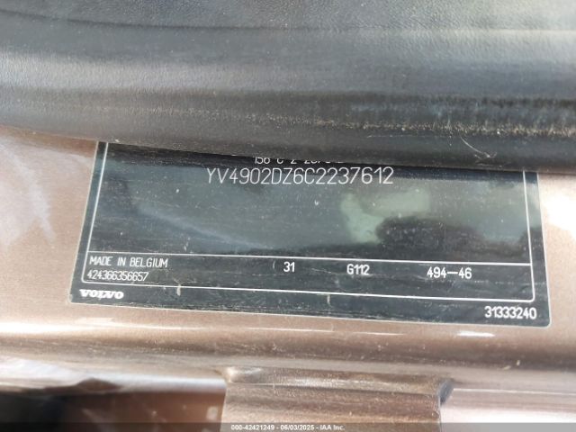 2012 VOLVO XC60 YV4902DZ6C2237612 Photo 8