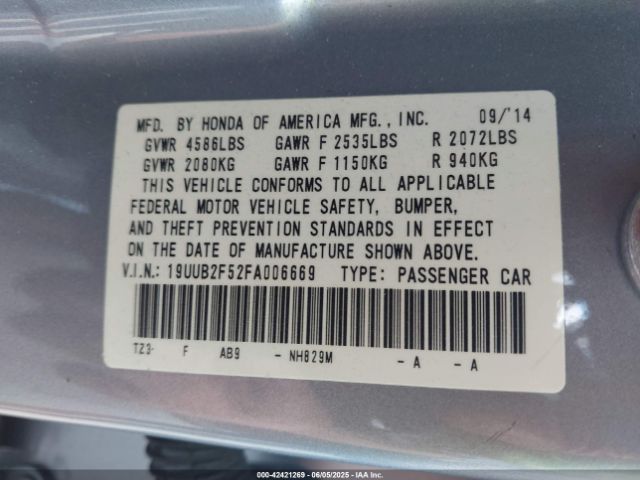 2015 ACURA TLX 19UUB2F52FA006669 Photo 8