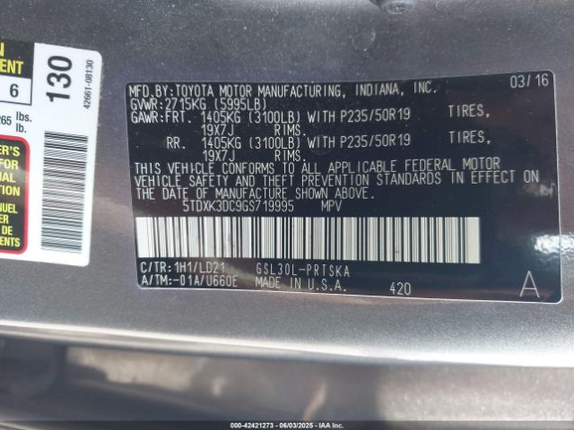 2016 TOYOTA SIENNA 5TDXK3DC9GS719995 Photo 8