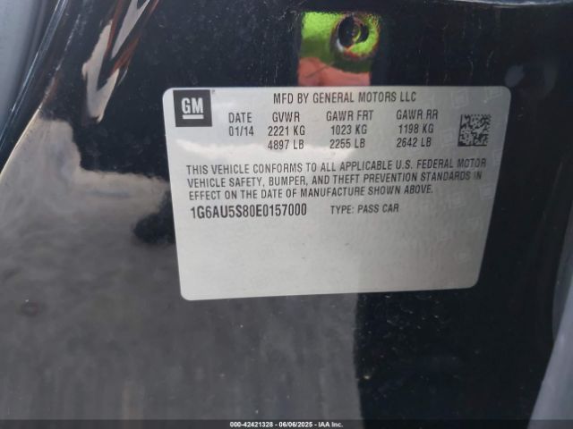 2014 CADILLAC CTS 1G6AU5S80E0157000 Photo 8