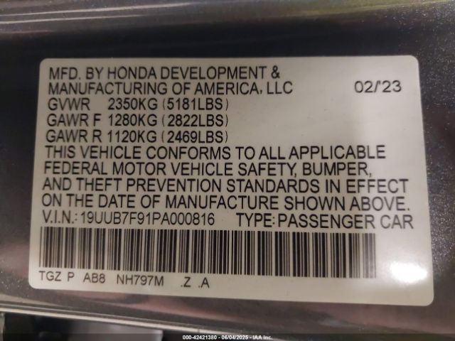 2023 ACURA TLX 19UUB7F91PA000816 Photo 8