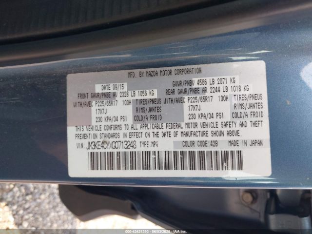 JM3KE4CYXG0713248 Mazda Cx-5 Touring