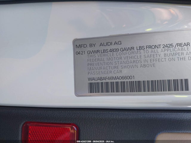 WAUABAF46MA066001 Audi 40 tfsi (2.0t)