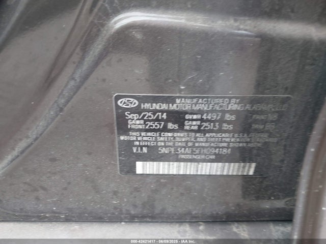 Продажа на аукционе авто 2015 Hyundai Sonata Limited, vin: 5NPE34AF5FH094184, номер лота: 42421417