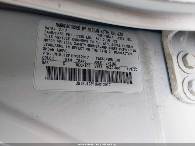 JN1BJ1CP1HW012917 Nissan 2017