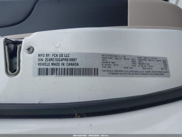 2C4RC1GG4PR619997 Chrysler Pacifica Limited