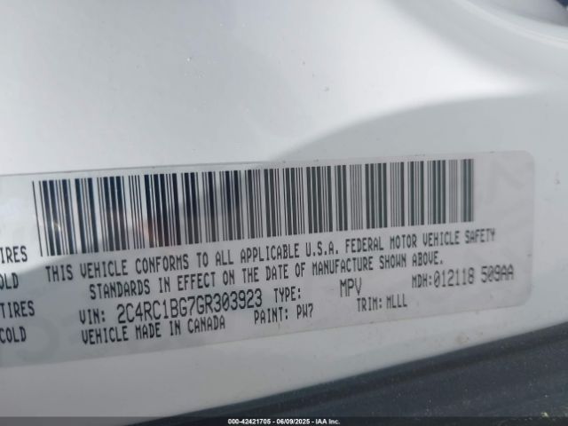 2016 CHRYSLER TOWN & COUNTRY 2C4RC1BG7GR303923 Photo 8