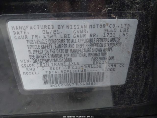 2021 NISSAN KICKS 3N1CP5BV7ML513885 Photo 8