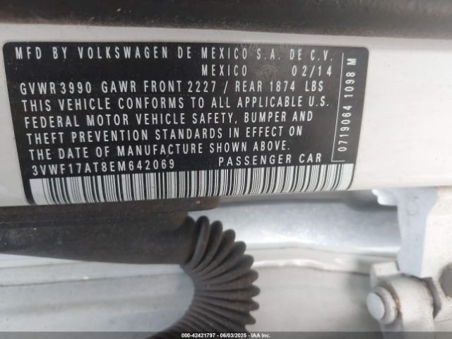 2014 VOLKSWAGEN BEETLE 3VWF17AT8EM642069 Photo 8