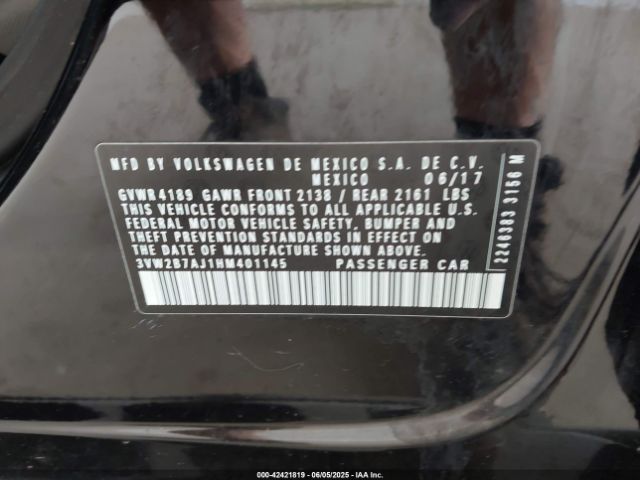 3VW2B7AJ1HM401145 Volkswagen Jetta 1.4t S