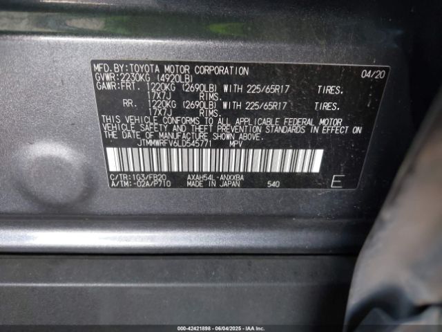 2020 TOYOTA RAV4 HYBRID JTMMWRFV6LD545771 Photo 8