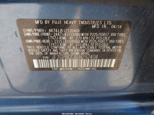 2014 SUBARU XV CROSSTREK HYBRID JF2GPBCC4EH292404 Photo 8