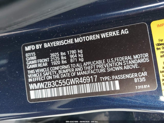 WMWZB3C55GWR46917 Mini 2016