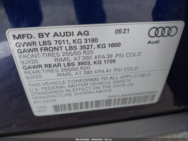 2021 AUDI E-TRON WA1LAAGE4MB038563 Photo 8