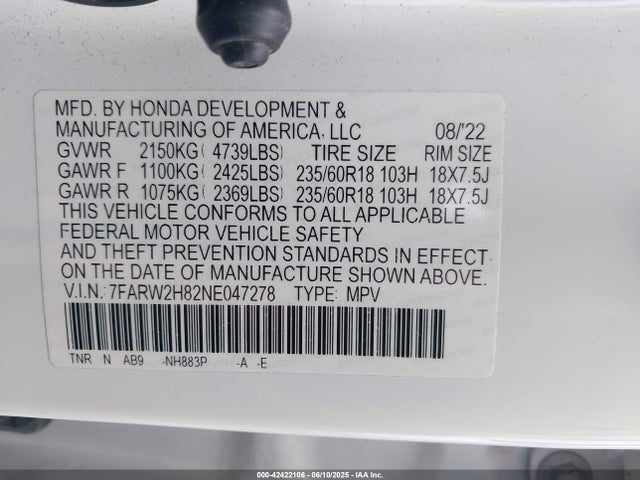 7FARW2H82NE047278 Honda l15be