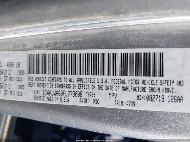 Jeep Wrangler 2015 1C4AJWAG0FL773008 Image 9