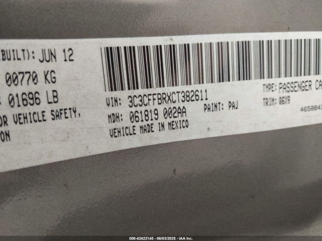 2012 FIAT 500 3C3CFFBRXCT382611 Photo 8